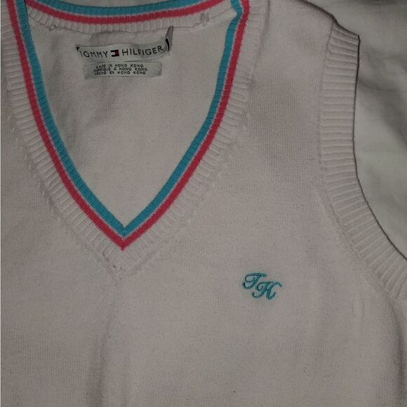 Tommy Hilfiger white pullover vest M - Picture 6 of 8